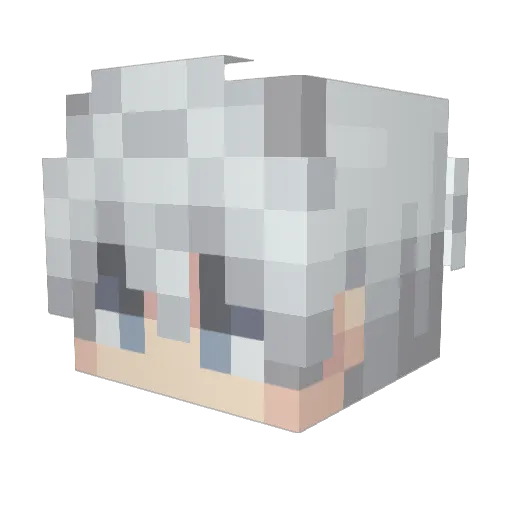 9s2CU Minecraft avatar head, 3D render