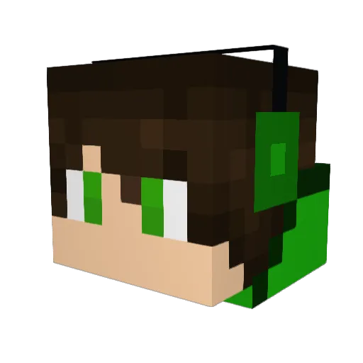 9shun Minecraft avatar head, 3D render