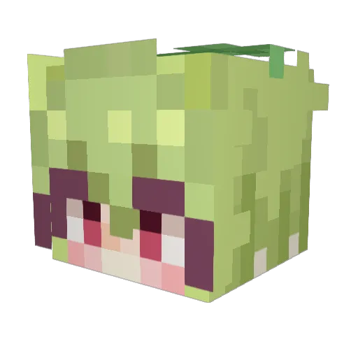 9smile Minecraft avatar head, 3D render