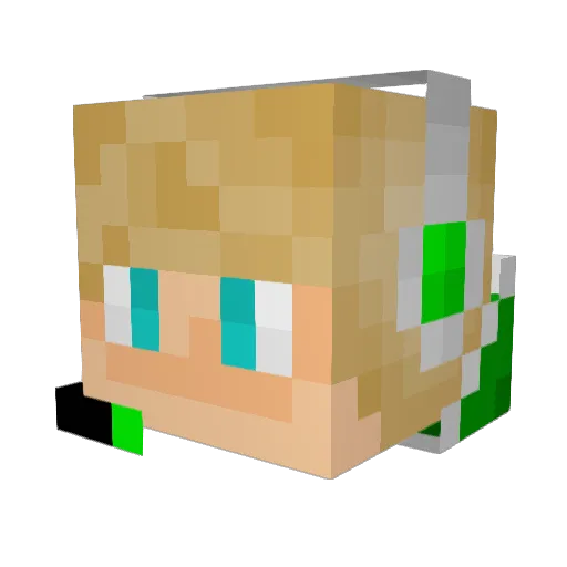 9urt Minecraft avatar head, 3D render