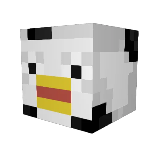 9x9s Minecraft avatar head, 3D render