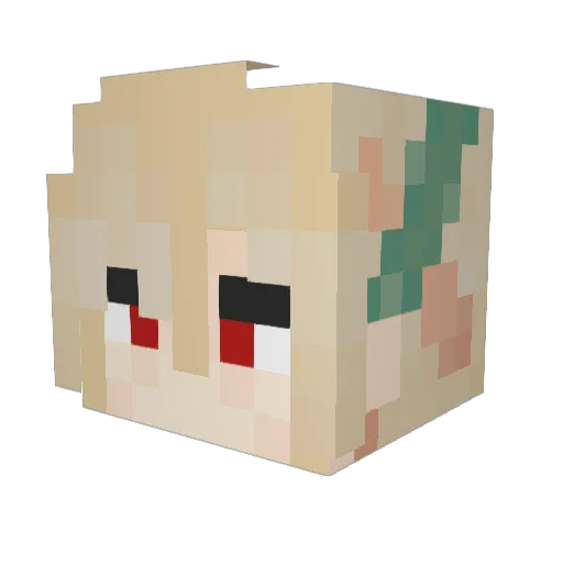 9xiao Minecraft avatar head, 3D render