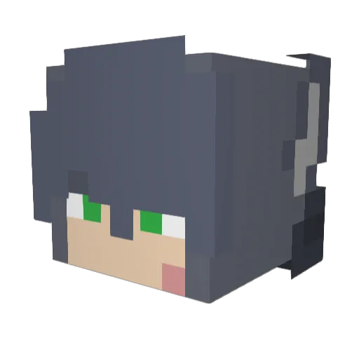 9zia Minecraft avatar head, 3D render