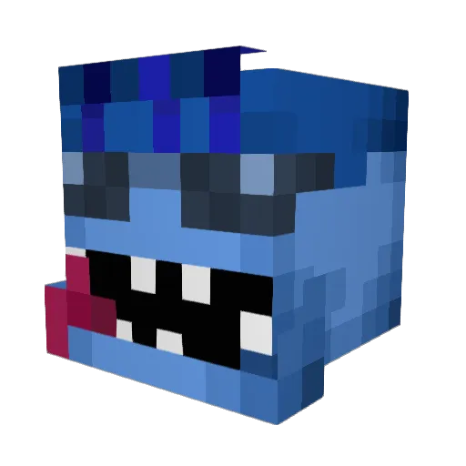 A00ni Minecraft avatar head, 3D render