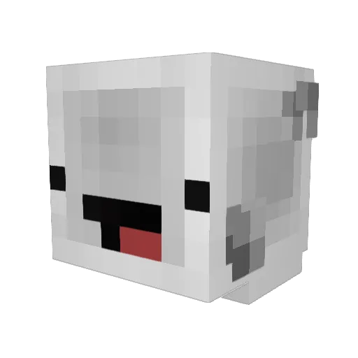 A013aa Minecraft avatar head, 3D render