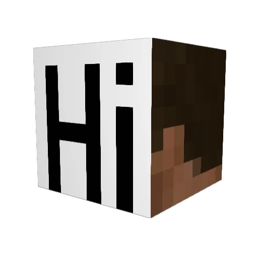A1011001 Minecraft avatar head, 3D render