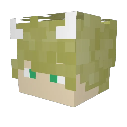 A10DYNAMYTE Minecraft avatar head, 3D render
