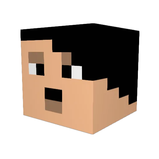 A12Zephyr Minecraft avatar head, 3D render