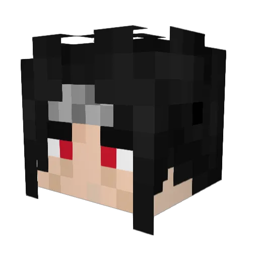A14_Dino Minecraft avatar head, 3D render