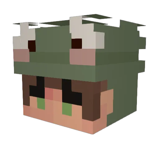 A1A1ALA1 Minecraft avatar head, 3D render