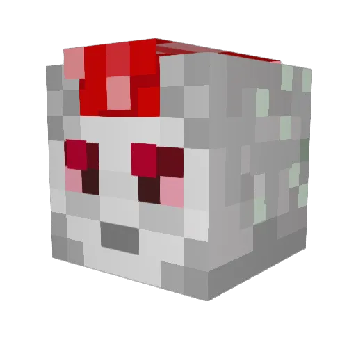 A1K1B1 Minecraft avatar head, 3D render