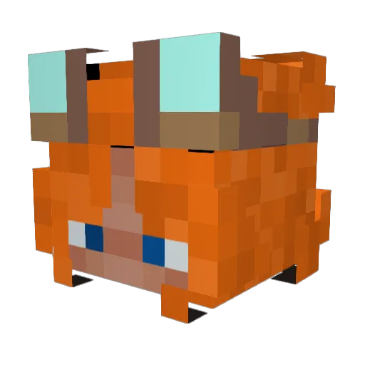 A1XTheAndroid Minecraft avatar head, 3D render