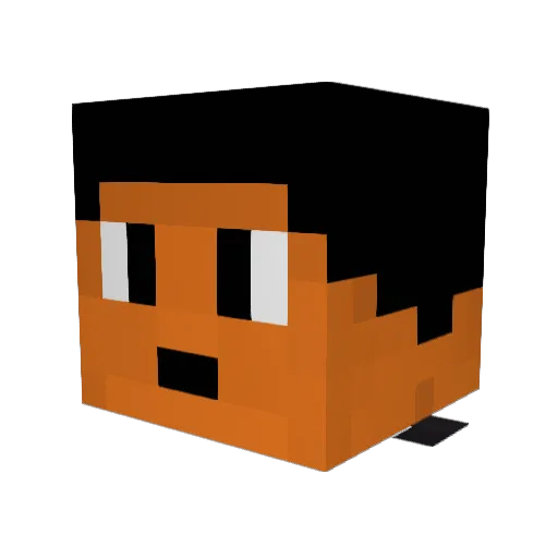 A1_Konny Minecraft avatar head, 3D render