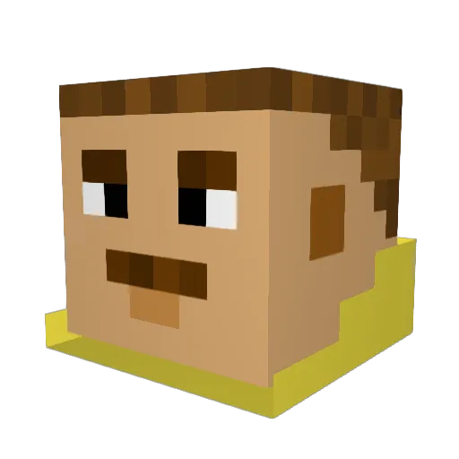A1anarchy Minecraft avatar head, 3D render