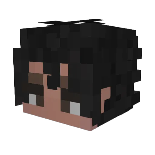 A1bea Minecraft avatar head, 3D render