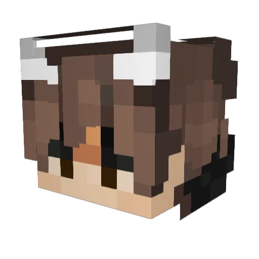 A1eb Minecraft avatar head, 3D render