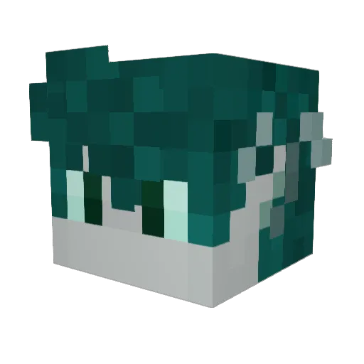 A1eqqq Minecraft avatar head, 3D render