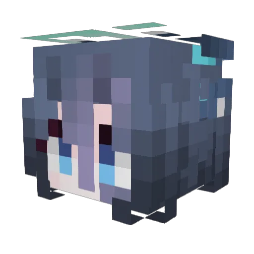 A1ice_Tendou Minecraft avatar head, 3D render