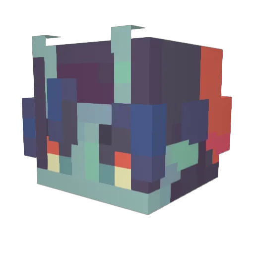 A1izter Minecraft avatar head, 3D render