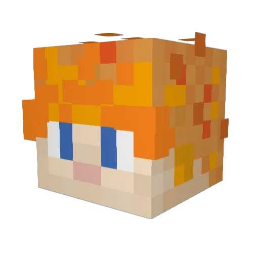 A1per29 Minecraft avatar head, 3D render