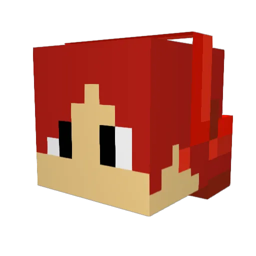 A2058s Minecraft avatar head, 3D render