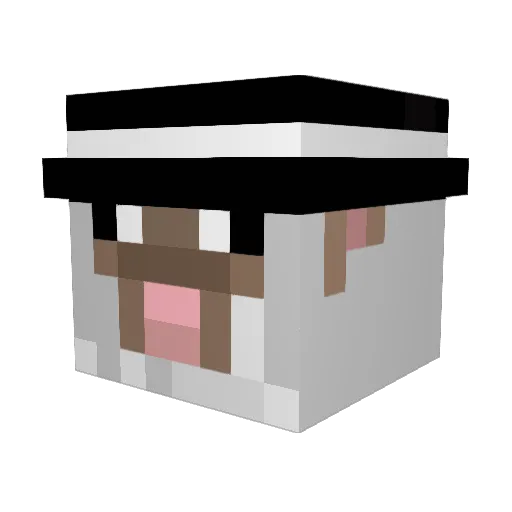 A2DEATH Minecraft avatar head, 3D render