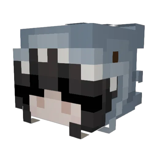 A2D_TV Minecraft avatar head, 3D render