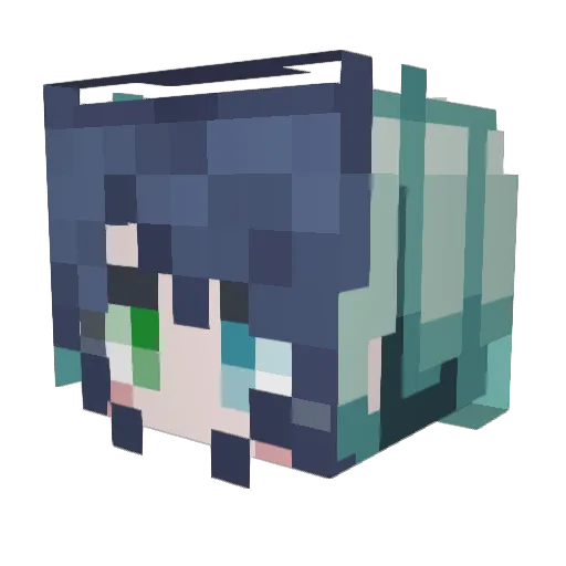 A2ZT Minecraft avatar head, 3D render