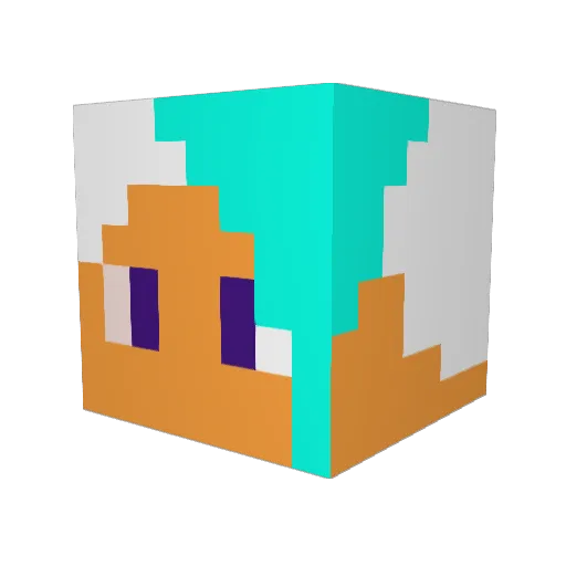 A2x0210x Minecraft avatar head, 3D render