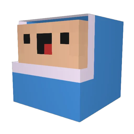 A3254541 Minecraft avatar head, 3D render