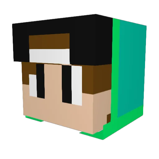 A3Cello Minecraft avatar head, 3D render