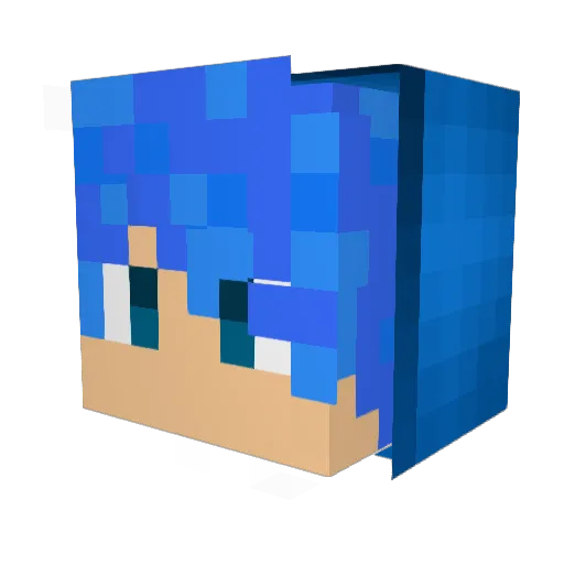 A3Star_8 Minecraft avatar head, 3D render