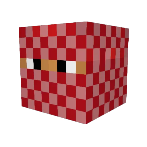 A3de25 Minecraft avatar head, 3D render