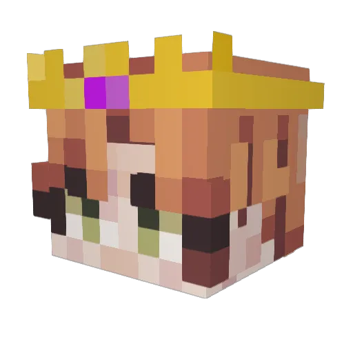 A3th3rial Minecraft avatar head, 3D render