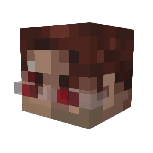 A48H_ Minecraft avatar head, 3D render