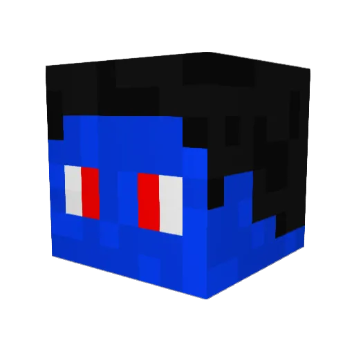 A4M3 Minecraft avatar head, 3D render