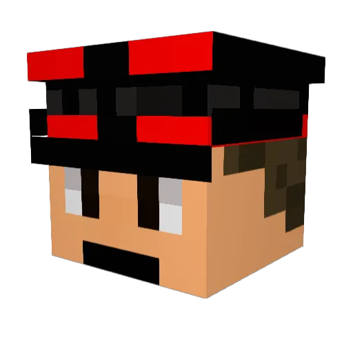 A58ESP Minecraft avatar head, 3D render