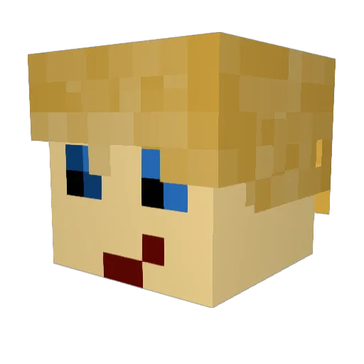 A5J5A Minecraft avatar head, 3D render