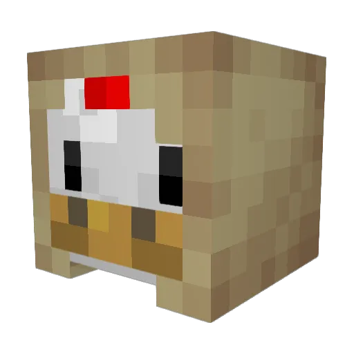 A5b84 Minecraft avatar head, 3D render