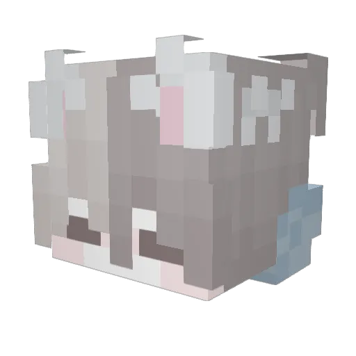 A5h09 Minecraft avatar head, 3D render