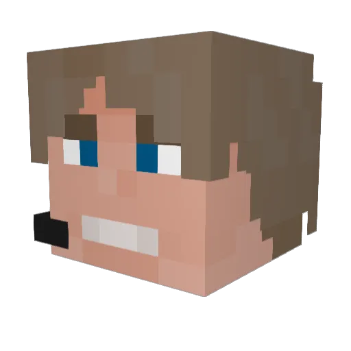 A6ent16 Minecraft avatar head, 3D render