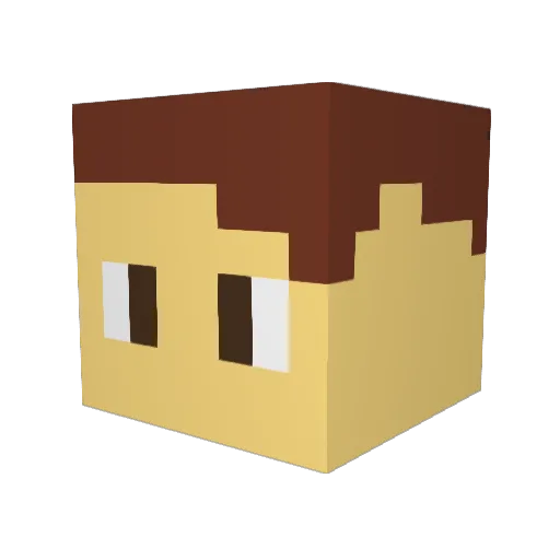 A6tony Minecraft avatar head, 3D render