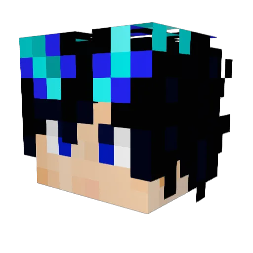 A782900 Minecraft avatar head, 3D render
