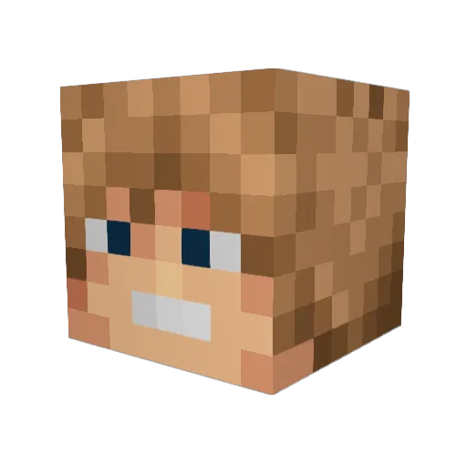 A7D Minecraft avatar head, 3D render