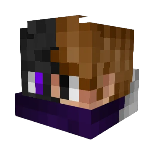 A7MaDFB Minecraft avatar head, 3D render