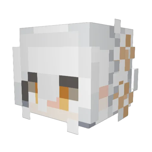 A7O_ Minecraft avatar head, 3D render