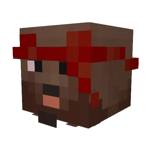 A7SB Minecraft avatar head, 3D render