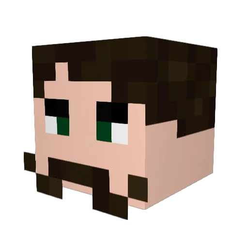 A7las Minecraft avatar head, 3D render