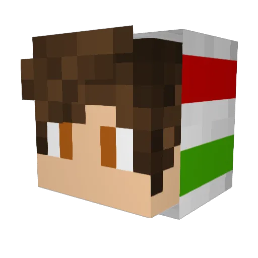 A7medOnFire Minecraft avatar head, 3D render