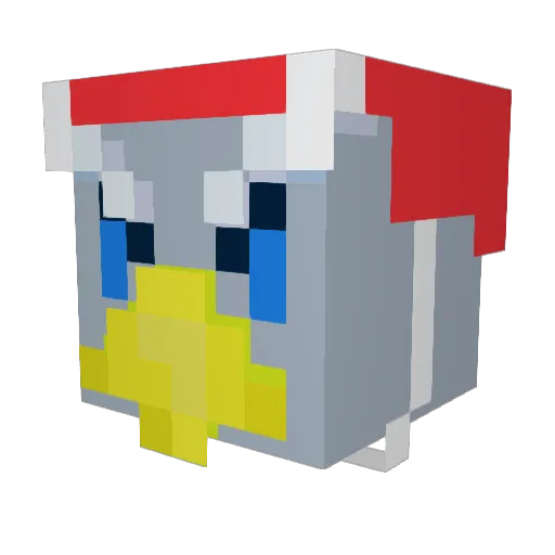 A85ovmt Minecraft avatar head, 3D render